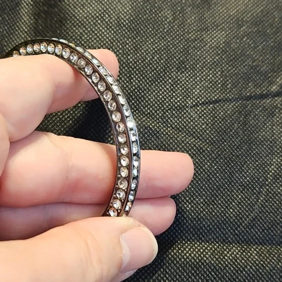 Silver Rhinestone Bangle - Picture 3 of 7